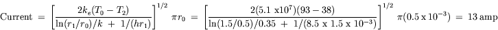 equation : Current = 13 amp